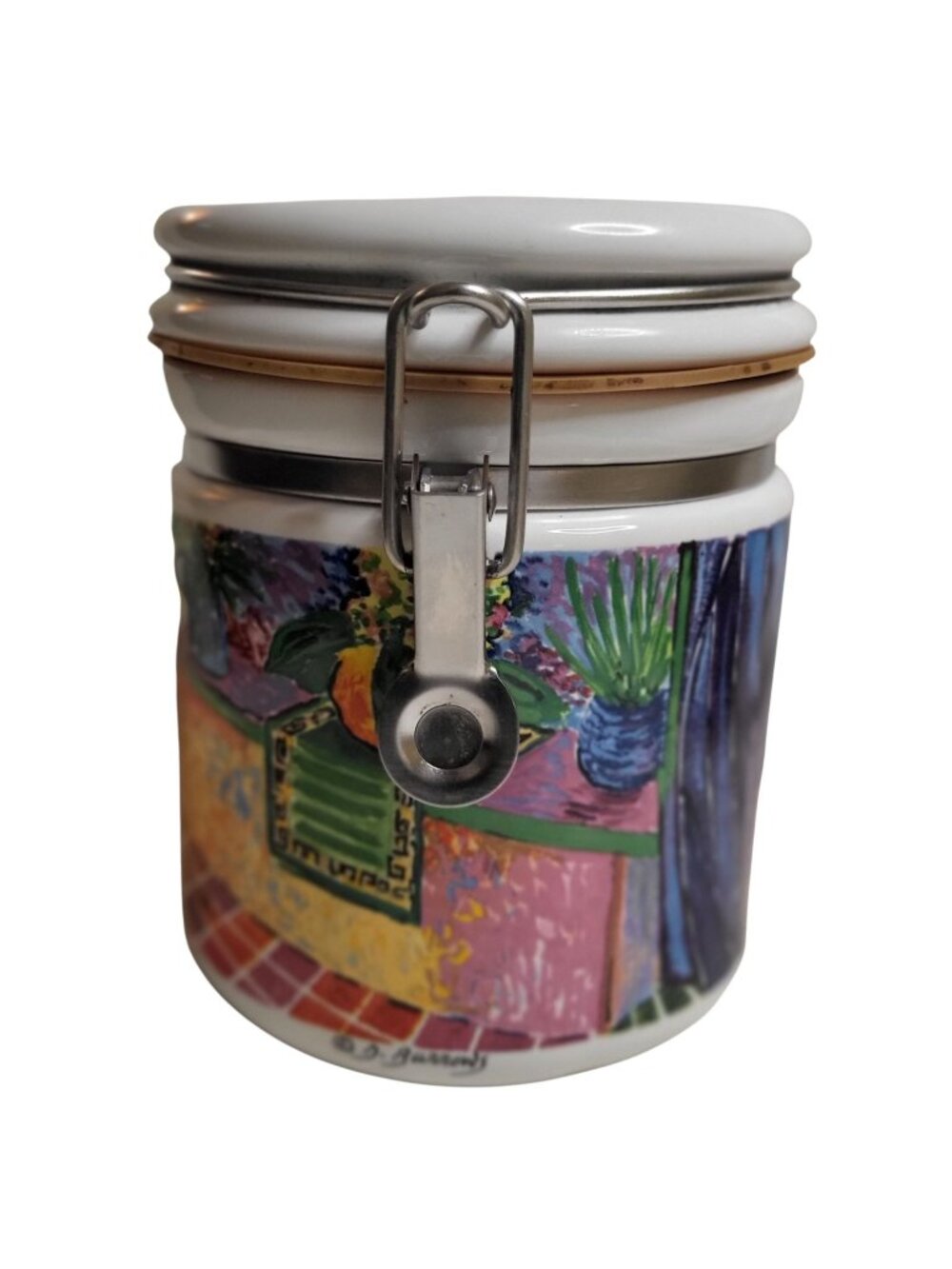 Starbucks 6.5" Ceramic Canister Chaleur Masters Collection - Raoul Dufy Art
